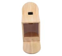 SHINEOFI Mangeoire Écureuils Extérieure Bois Robuste Design Mural pour Jardin Résistante Aux Intempéries Station Alimentation pour Oiseaux et Petits Animaux