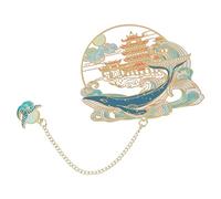 SHINEOFI Marque-page en Laiton avec Pendentif Artistique Plat Décoratif pour Lecture à Domicile, Bureau et Étudiants