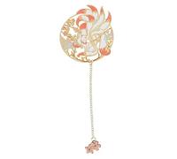 SHINEOFI Marque Page Laiton avec Pendentif Marque Page Décoratif Élégant pour Amateurs de Lecture et DIY Design Unique Renard pour et Souvenirs