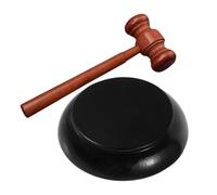 SHINEOFI Marteau Juge Bois avec Base Sonore Jeu Éducatif pour Garçon Fille Accessoire de Cour pour Jeu de Rôle Judiciaire