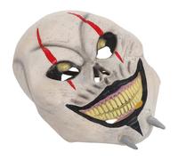 SHINEOFI Masque D'horreur Réaliste Blanc en Matériau Confortable Masque Complet pour Escape Game et Soirée Halloween pour Cosplay et Fête Costumée Accessoire de Déguisement Unique