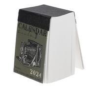 SHINEOFI Mini Calendrier de Bureau Rétro 2024 en Papier, Détachable