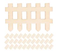 SHINEOFI Mini Clôture de Jardin Féerique en Bois 200 Pièces Mini Clôture à Piquets 49 X 30 CM Bordure Décorative Miniature pour Terrarium Maison de Poupée et Projets Créatifs