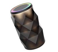 SHINEOFI Mini Haut-Parleur sans Fil de Bureau Noir, Basse Puissante | Plastique, Lecture sans Fil, Câble Audio 3,5mm, pour Radio et Ordinateur, Usage Maison et Voiture