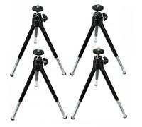 SHINEOFI Mini Trépied Télescopique Support en Aluminium et Plastique Noir 2 Segments Pack de 4 Pièces pour Smartphone et Appareil Photo pour Bureau et Table