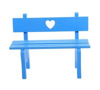 SHINEOFI Miniature Banc de Jardin Bleu pour Maison de Poupée Banc de Parc Mini avec Assise et Accoudoirs Décor Miniature pour Salon Extérieur et Jardin