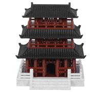 SHINEOFI Miniature Pavilion Statue for Aquarium and Table Chinese Ancient Architecture Model Micro Landscape Ornament for Fish Tank and Bonsai Decor