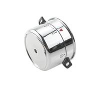 SHINEOFI Minuteur de Cuisine Mécanique Forme Cocotte avec Alarme Sonore Minuterie de Cuisson Pratique pour Pâtisserie et Œufs Design Argenté
