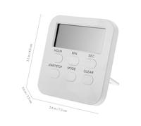 SHINEOFI Minuteur Numérique Silencieux Blanc sans Pile Minuterie Cuisine Compacte Affichage Clair Minuterie Programmable pour Cuisson Œufs Bureau et Salle de Classe Polyvalente