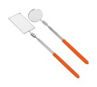 SHINEOFI Miroirs D’inspection Automobile Télescopiques 2 Pièces Miroir Rond 50 Mm 85x52 Mm Rétroviseurs Pivotants pour Inspection Véhicule Outil Portable pour Zones Difficiles D’accès