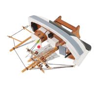 SHINEOFI Modèle de Bateau à Voile en Bois Massif Style Méditerranéen Décoration Nautique Rustique pour Centre de Table Ambiance Bord de Mer 130 Cm