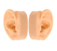 SHINEOFI Modèle d'oreille Simulé en Silicone Beige Réaliste Célébration | Réutilisable, Texture Lisse et Détails Fins, Pratique pour Maquillage, Anatomie Humaine, Étudiants en Médecine
