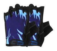 SHINEOFI Moufles Demi-Doigts de Sport en Tissu Bleu pour Vélo et Fitness | Antidérapants, Protection L’abrasion, Prise Sûre, pour Haltères, Kettlebells, Escalade en Salle