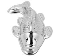 SHINEOFI Moule à Gâteau 3D Forme Poisson Koi en Aluminium, Moule à Chocolat Décoratif Résistant Haute Température, Dimensions 25X13,8X6 CM, pour Pâtisserie Maison et Gelée Artisanale