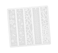 SHINEOFI Moule à Signet Silicone DIY avec Design Carré Moule à Marque Page Résine pour Création de Signets et Pendentifs