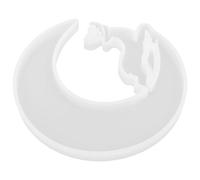 SHINEOFI Moule en Silicone Lune Ange pour Loisirs Créatifs DIY Blanc | Haute Transparence, Souple et Facile à Nettoyer, pour Résine Époxy et Bricolage, Forme Lunaire