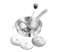 SHINEOFI Moulin à Légumes et Fruits Acier Inoxydable Presse-purée Manuel Facile à Utiliser Blender Alimentaire pour Cuisine Quotidienne