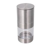 SHINEOFI Moulin à Poivre Manuel en Acier Inoxydable, Taille Compacte, Broyeur à Épices Réglable, Ustensile Cuisine Domestique pour Poivre et Sel, Outil la Cuisine Inox Professionnel, 1