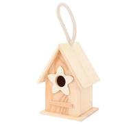 SHINEOFI Nichoir Bois à Suspendre pour Jardin Décor DIY Peinturable Nid Oiseau Extérieur Pin Massif Activité Créative pour Garçon Fille et Décoration Murale