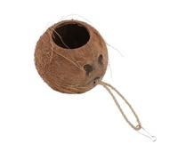 SHINEOFI Nid de Cachette Naturel pour Oiseaux et Perroquets Mangeoire en Coquille Naturelle à Deux Ouvertures Maison Refuge pour Lézards Hamsters et Petits Animaux Accessoire Solide et
