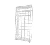 SHINEOFI Organisateur De Congélateur Métallique Blanc 28x21,5x12 Cm, Panier De Rangement Compartimenté Pour Réfrigérateur Domestique, Bac à Légumes Multifonction Pour Congélateur Coffre