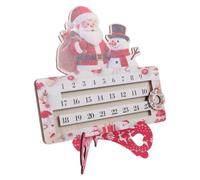 SHINEOFI Ornement de Compte de Noël en Bois, 25 Jours, Style Fantaisie | Blocs Individuels et Structure Solide, Affichage de Table, Décor de Fête, Ambiance Enfantine