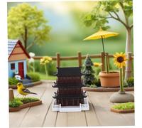 SHINEOFI Ornement Pavillon Chinois Miniature Modèle Architectural Ancien pour Décoration Zen Aquarium Bureau et Salon Sculpture Micro Paysage Culturel