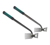 SHINEOFI Outil de Désherbage Manuel Robuste et Solide 2 Pièces Vert en Acier Large Applicabilité, Kit pour Jardinage à Domicile et Agricole