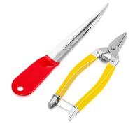 SHINEOFI Outil De Tissage en Osier Petit Outil De Réparation en Osier Kit D'Outils De Vannerie Outil De Bricolage en Rotin Outils De Tissage De Paniers en Rotin Ciseaux De Réparation