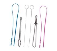 SHINEOFI Outil Enfilage De Cordon Flexible Métal Kit Double Accessoire Couture Maison pour Passage De Cordons Épais Et Fins pour DIY Et Personnes à Vision Réduite