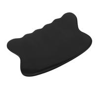 SHINEOFI Outil Gua Sha en Corne de Bœuf Noir, Ergonomique Poisson, pour Massage du Visage Corps, Soulagement Tension Musculaire à Domicile Bureau