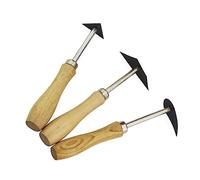SHINEOFI Outils de Modelage d'argile Design Ergonomique en Acier Tungstène Kit de 3 Manche en Bois, pour Materiel Poterie pour Bricolage et Art DIY