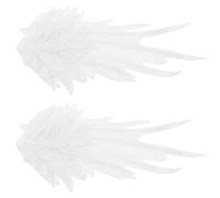 SHINEOFI Paire de Pinces à Cheveux Ailes D'ange Blanches Brodées, Accessoires Décoratifs Légers et Antidérapants pour Coiffures Cosplay, Fêtes et Séances Photo, Ornements Coiffure Fille