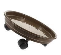 SHINEOFI Palette Ronde pour Plantes avec roulettes en PP, Accessoire de Jardinage Facile à Déplacer pour Pots de Fleurs D'intérieur et D'extérieur, Support Robuste avec Roues