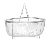 SHINEOFI Panier à Friture Cuisine en Acier Inoxydable 23 CM Panier D’Égouttage Multifonction Pieds Accessoire Pratique pour Frire Cuire à la Vapeur et Égoutter les Aliments