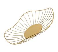 SHINEOFI Panier à Fruits Métal Creux Doré Grand Bol Décoratif pour Comptoir de Cuisine Corbeille Vintage Multifonction pour Table et Rangement Snacks