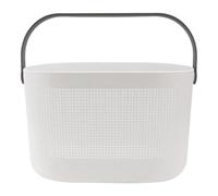 SHINEOFI Panier de Rangement Évidé Portable avec Anse Confortable Capacité Spacieuse pour Produits de Salle de Bain et Accessoires Corbeille Polyvalente pour Organiser et Stocker
