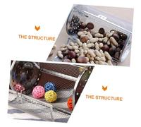 SHINEOFI Panier de Rôtisserie Acier Inoxydable Cage Grill Rotative Résistante Chaleur pour Four et Friteuse à Air Accessoire Pratique pour Griller Noix Cacahuètes et Légumes