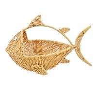 SHINEOFI Panier Tressé en Plastique Décoratif Poisson Panier de Rangement Multifonction pour Bonbons et Fruits Taille Moyenne Sûr Cuisine et Salle à Manger Corbeille à Snacks Pratique