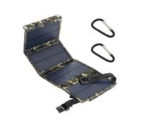 SHINEOFI Panneau de Charge Solaire Pliable 20W USB Camouflage Chargeur Solaire Portable Léger Compatible Recharge Batterie Extérieure pour Camping Randonnée Voyage