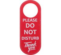 SHINEOFI Panneau De Porte Double Face En Cuir Rouge - Ne DéRanger/S'Il Vous PlaîT Entrez - Signalisation Pratique Pour Bureau HôTel Et RéUnions