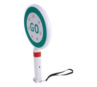 SHINEOFI Panneau de Signalisation de Circulation Portable Double Face Go/stop en Plastique Léger avec Cordon pour Gestion du Trafic et Stationnement Haute Visibilité