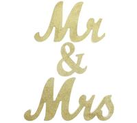 SHINEOFI Panneau Décoratif en Bois « Mr Mrs » pour Mariage, Centre de Table Compact et Léger, Accessoire Vintage pour Décoration de Fête Saint-Valentin ou Anniversaire, Lettres MDF