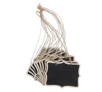 SHINEOFI Panneaux d'affichage mini ardoise 10 pièces bois double face avec corde pour décorations maison et marchés, étiquettes de tableau noir suspendues minimalistes
