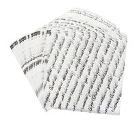 SHINEOFI Papier d'Emballage Alimentaire Anti-Graisse 25X25 CM 50 Feuilles Papier Kraft Blanc Imprimé Noir pour Rouleaux de Poulet Hamburgers Pâtisserie Cuisson au Four et Emballage