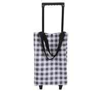 SHINEOFI Paquet Cabas à Roulettes Pliable en Tissu Oxford, Plastique et Pu, Réutilisable, pour Courses et Voyages, Petit Chariot D'épicerie