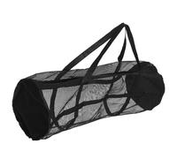 SHINEOFI Paquet de Sport en Filet PVC Noir Grosse Capacité avec Double Sangle pour Équipement de Basketball et Football Adapté à L'entraînement Fitness et Yoga