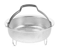 SHINEOFI Passoire à Pâtes en Acier Inoxydable 304 Épaissi 24 CM avec Poignée Panier Vapeur à Maille Fine Passoire à Fruits et Légumes Cuisine Maison Panier Vapeur pour Casserole et