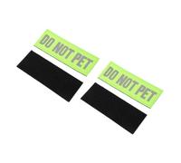 SHINEOFI Patch Réfléchissant pour Chien D’Assistance « Do Not Pet » Lot de 4 Écussons Adhésifs Solide pour Harnais Taille Standard Sécurité Nocturne en Extérieur Convient aux Chiens