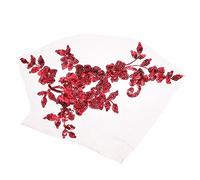 SHINEOFI Patchs Thermocollants De Broderie Fleurs Rouges Bordure Dentelle à Paillettes, Diy Couture, Décoration Vêtements Féminins, Paquet Et Robes, Bricolage Mode, Présents Créatifs